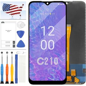 A-MIND LCD for Nokia C210 Screen Replacement for Nokia C210 TA-1548 LCD Screen Display Touch Digitizer Assembly Replacement Part 6.3" with Tools(Black)
