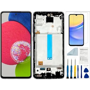 for Samsung Galaxy A52 5G Screen Replacement for Samsung A52 LCD Screen Replacement Black with Frame for Samsung Galaxy A52 SM-A526 Display Touch Screen Assembly Repair Parts