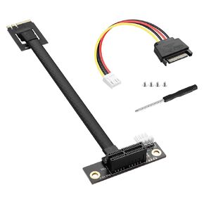 SinLoon M.2 NGFF Key A+E to PCIe X1 Extender Cable M.2 to PCI-E 1X Female Riser Cable for M2 2230