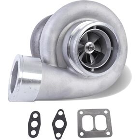 GT45 TurboCharger with Gaskets T4 Twin Scroll Flange 1.05 Turbine A/R 600+ HP Universal TurboCharger Raplacement Boost for 4.0L-6.0L Engines
