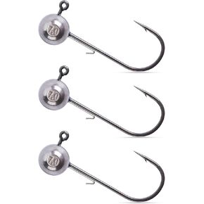 Goture Jig Heads ، Tungsten Ball Jig Heads ، Hour Jig Head Hooks for Freshwater Saltwater Fishing ، Crappie Jigs for Trout Bass Walleye