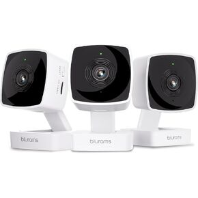 blurams 5GHz 2K Cameras for Home Security 3-Pack, Pet Camera with Phone App, Indoor Camera w/AI Motion Detection, 2-Way Audio, Compatible with Alexa&Google Home, WiFi 6