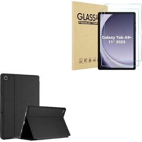 ProCase 2 Pack Screen Protector Bundle with 1 Smart Folio Cover for Galaxy Tab A9 Plus 11 Inch 2023 (SM-X210/X216/X218)