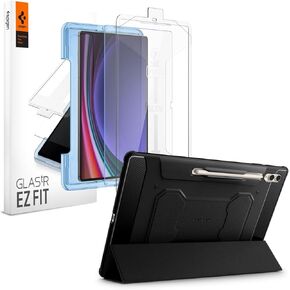 Spigen Galaxy Tab S10/S9/S8 Ultra Rugged Armor Pro Black & Galaxy Tab S9 Ultra / S10 Ultra Glas.tR EZ Fit (1P)