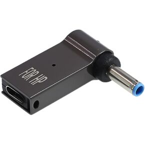 2PC PD USB C to DC Adapter 4.5X 3.0mm Laptop Power Adapter Plug Charger Supply Connector Round Tip to Female USB Type C for HP Laptop Series