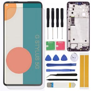 LCD Screen Replacement for Motorola G Stylus 5G XT213 XT2131DL XT2131-1 XT2131-3 XT2131-4 6.8'' Assembly LCD Display Touch Screen Digitizer with Frame, Repair Tools