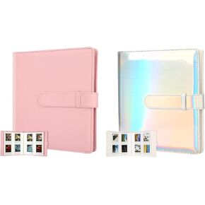 2Pack, 256 Pockets Photo Album for Fujifilm Instax Mini LiPlay 11 90 70 50S 26 25 9 8+ 8 7S Instant Camera/Mini Link SP-1 Printer, Polaroid Snap SnapTouch PIC-300 Z2300 Mint Zip Instant Camera Printer
