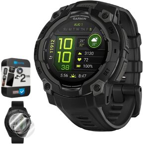 Garmin Instinct 3-45 mm في الهواء الطلق GPS Smartwatch ، AMOLED ، حزمة Tropic W/Neo Tropic Band 010-02936-01 مع 2 YR CPS Pack Pack و Deco Essentials 2x شاشة الشاشة in Kuwait