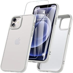 Magnetic Case for iPhone SE 2020/iPhone SE 2022 (iPhone SE 2/3), iPhone 8/iPhone 7, with [1 * 9H Tempered Glass Screen Protector] Clear Backr Slim Phone Cover，Black
