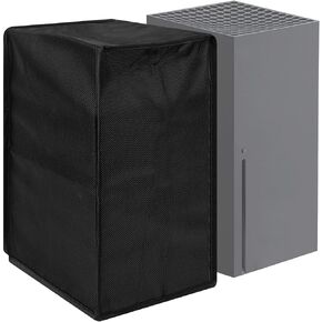 Xbox Series X Console Dust Cover - Nylon Waterproof Protective Sleeve with Easy Access Cable Ports, Anti-Scratch Design & Custom Fit for Enhanced Protection (Black)