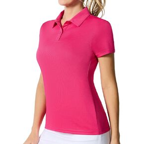 Casei Womens Polo Shirts Golf Shirts Quick Dry Moisture Wicking Black and White Polo Shirt
