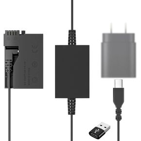 DR-E8 DC Coupler USB C Cable Kit Replace ACK-E8 Power Supply Adapter LP-E8Dummy Battery Compatible with Canon EOS Rebel T5i T3i T4i T2i, Kiss X6 X5 X4,700D 650D 600D 550D Digital Cameras
