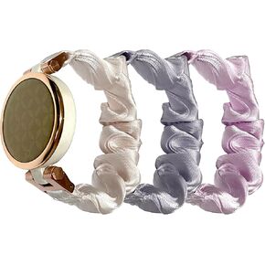 Compatible for Garmin Lily Watch Band, Soft Cloth Elastic Scrunchie Watch Band Women Replacement Accessory Compatible for Garmin Lily Bands