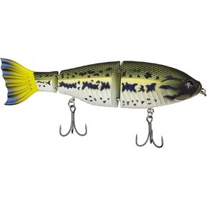 Googan Squad Contender, 3-Jointed Body, Realistic, Premium Glidebait 7" Baby Bass
