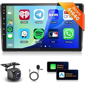 【Hi-Res DSP】 8Core 4G 64G for Ford Transit 2009-2016 Focus 2005-2008 Car Stereo Radio with 9inch1280X720P QLED Touchscreen Wireless Carplay Android Auto 5.0BT 36EQ RDS FM GPS WiFi 59UIs Backup Camera