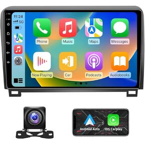 Android 13 Car Stereo for Toyota Tundra 2007-2013 Sequoia 2008-2018 with Wireless Apple Carplay & Android Auto, 10.2" Touch Screen Head Unit, GPS Radio, 4G RAM 32G ROM Bluetooth 5.0 5G WiFi FM RDS