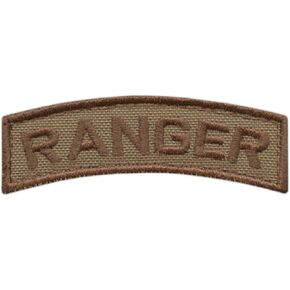 Ranger Shoulder Tab Tan Coyote US Army Rangers Badge Tactical Morale Fastener Patch