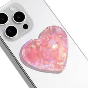 GRIPONG Heart-Shaped Mermaid Acrylic Phone Grip - Fun and Expandable Accessory for Enhanced Smartphone Stability - Gorgeous Design, Strong Adhesion, Versatile Use (Purple)