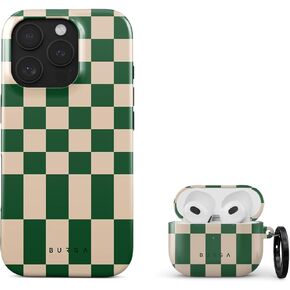 BURGA Case Compatible with Airpods 3 and Phone Case Compatible with iPhone 16 Pro Max - Scratch-Resistant Shockproof Cover - Bundle