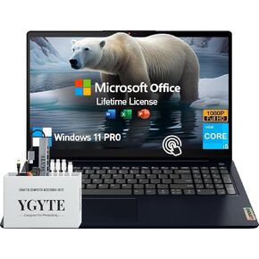 Lenovo Ideapad 3 15 Inch Touchscreen Laptop Computer, FHD 15.6 Laptop Touch Screen, Intel Core i5 Laptop PC Lifetime Office,40GB RAM, 1TB SSD+512GB Docking Set, Windows 11 Pro 10-Key
