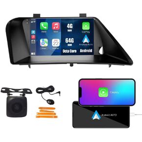 Kunfine Car CarPlay Android Auto Navigation Stereo GPS Radio Reverse Camera Display 9" IPS Touchscreen Headunit Tablet Pad Media Player for Lexus Rx270 Rx350 2009-2014, if Applicable Octa Core 4G+64G
