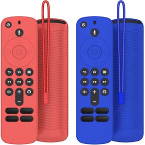 2 Pack Silicone Remote Cover for Alexa Voice Remote,Remote Case for Fire Tv Remote with Lanyard,Anti-Scratch Shockproof Remote Protective Cover Compatible with Fire TV Stick HD 4K (New) (2nd) in Saudi Arabia