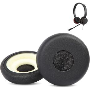 Prime Replacement Earpads Compatible with Jabra HSC016 HSC017 HSC018W HSC012 Headphones Ear Pads Cushion(Protein Leather/Memory Foam)