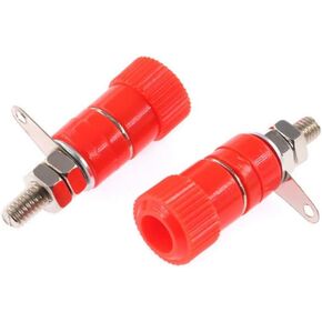 10pcs 4mm موز موصل موصل القابس المغطى بالنيكل مطلي بمكونات الموز 4 مم (5Black+5red)
