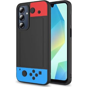 for Samsung Galaxy A16-5G Case,Galaxy A16 Phone Case,3D Cartoon Cute Kawaii Fun Cool Funny Video Game Design Phone Case,Full Body Protection Camera Protection Cover for Man Women Teen Blue Red Black
