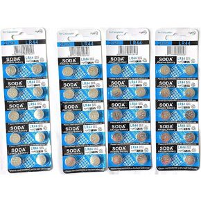 AG13 LR44 L1154 357 A76 Alkaline Button Cell Battery with Retail Blister Pack Cards (40)