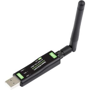 USB to LoRa Data Transfer Module with Antenna Based On SX1262 Driver-Free, Multi-System Compatible, Suitable for Data Acquisition in Industry and Agriculture (TCXO Crystal Oscillator)