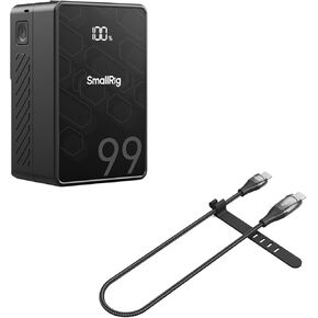 SMALLRIG V Mount Battery VB99 SE and 240W USB C to C Cable with LED Display