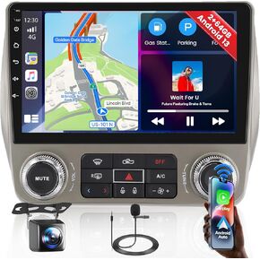 2+64GB Android 13 Car Stereo for Chevy Chevrolet Camaro 2010-2015 with Wireless Carplay Android Auto, 9" Touch Screen Radio Dash Kit GPS Navigation WiFi Bluetooth SWC Mic Backup Camera