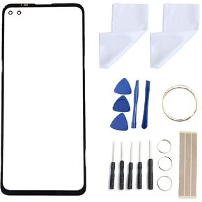 FainWan Front Screen Glass Outer Panel Lens Replacement +OCA Repair Tools Kit Compatible with MT-G 100 XT2125, XT2125-4 Glass Lens 6.7 inch Black Adhesive