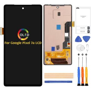 A-MIND for Google Pixel 7A 6.1" OLED Screen Replacement with Frame (Fingerprint Cable Transfer Required) Display Assembly with Touch Digitizer Repair Tools Kit G0DZQ GWKK3 GHL1X