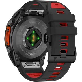 26mm Quickfit Silicone Watch Band for Garmin Tactix 8 51mm/Garmin Fenix 8 51 mm/Fenix 7X Pro Solar/7X Pro/7X Solar/7X, Replacement Sport Strap for Enduro 3/Descent Mk3i/Instinct 2X