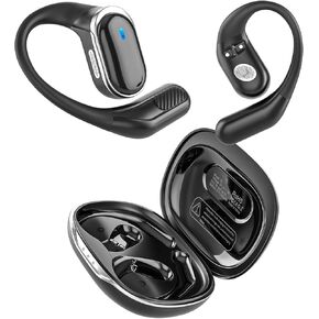 Bluetooth Earbuds Wireless Headphones, 50Hrs Playtime Stereo Sound Earphones with IPX7 Waterproof Open Ear Buds, Ideal for Fitness, Travel - Black