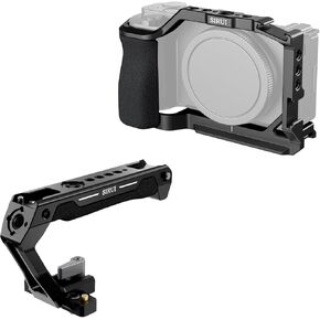SIRUI ZV-E10 Camera Cage with Silicone Grip and HDMI Cable Clamp and NATO Top Handle Bundle