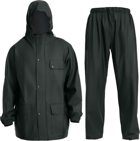 FWG Waterproof Rain Suit & Multi-Pocket Lightweight and Durable & Unisex &Ideal for Outdoor Fishing in Kuwait