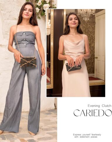 حقيبة سهرة للسيدات من CARIEDO، محفظة بمقبض أنيقة، حقائب يد معدنية مخملية رائعة مجوفة لحفلات الزفاف وحفلات الزفاف in Kuwait