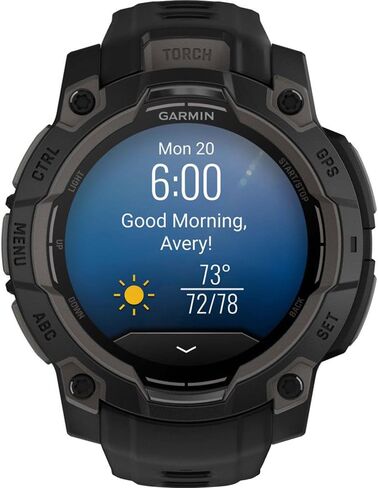 Garmin Instinct 3-45 mm في الهواء الطلق GPS Smartwatch ، AMOLED ، حزمة Tropic W/Neo Tropic Band 010-02936-01 مع 2 YR CPS Pack Pack و Deco Essentials 2x شاشة الشاشة in Kuwait