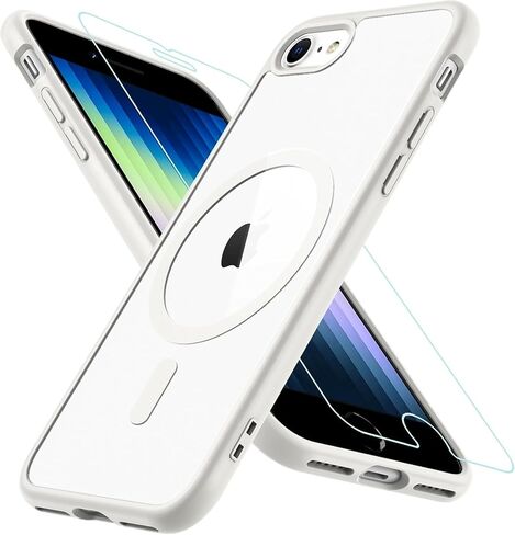الحالة المغناطيسية لـ iPhone SE 2020/iPhone SE 2022 (iPhone SE 2/3) ، iPhone 8/iPhone 7 ، مع [1 * 9H حامي الشاشة الزجاجية] in Saudi Arabia