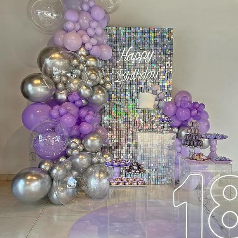 Shimmer Wall Backdrop Matte Pink Square Sequin Wall Panel Backdrop Decor for Wedding, Anniversary, Birthday, Party, 36 Panels in Kuwait
