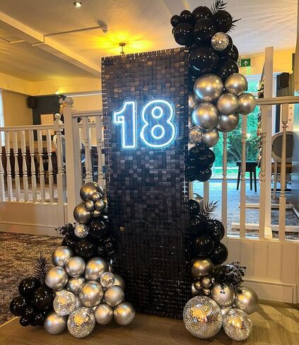 Shimmer Wall Backdrop Matte Pink Square Sequin Wall Panel Backdrop Decor for Wedding, Anniversary, Birthday, Party, 36 Panels in Kuwait