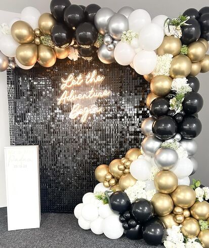 Shimmer Wall Backdrop Matte Pink Square Sequin Wall Panel Backdrop Decor for Wedding, Anniversary, Birthday, Party, 36 Panels in Kuwait