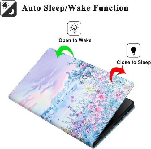 حالة Lenovo Tab M9 (طراز 9 بوصة 2023) TB -310FU ، و Auto Wake/Sleep ، وغطاء قابل للطي PU PU مع حامل القلم وزوايا المشاهدة المتعددة - الفراشة in Kuwait