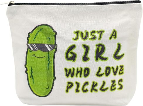 Pickle Gifts Makeup Bags for Women, Pickle Gifts for Pickle Lovers,Funny Travel Cosmetic Bag Funny Friendship Gifts Surprise for Women,Friends,Daughter Mom Birthday Christmas Gifts in Kuwait