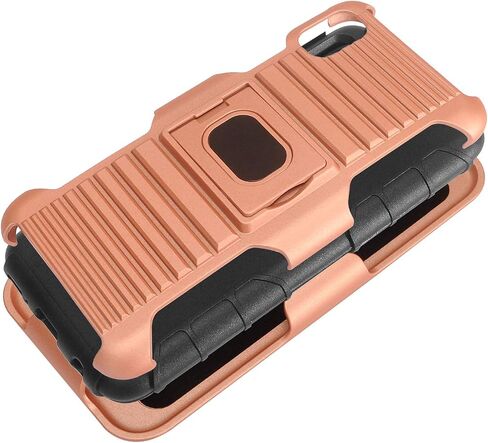 Compatible with Samsung Galaxy A10e SM-A102 - Defender Hybrid Phone Case w/Stand/Belt Clip Holster - ST5 Black/Blue in Saudi Arabia