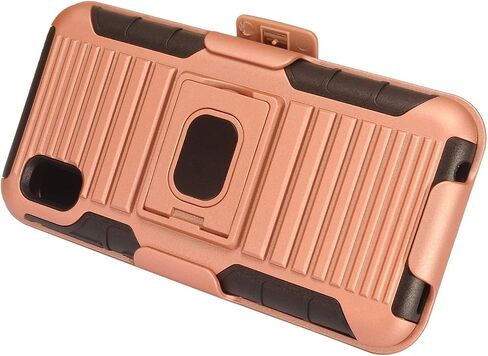 Compatible with Samsung Galaxy A10e SM-A102 - Defender Hybrid Phone Case w/Stand/Belt Clip Holster - ST5 Black/Blue in Saudi Arabia