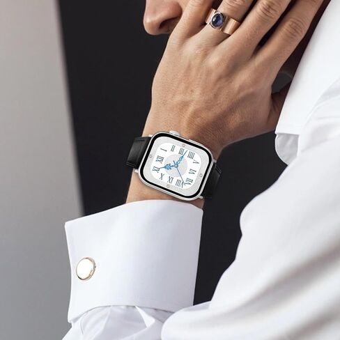 فرق جلدية إيطاليا الممتازة متوافقة مع Apple Watch Band 40mm 38mm 41mm 42mm 44mm 45mm 46mm 49mm ، فرقة استبدال السات in Kuwait